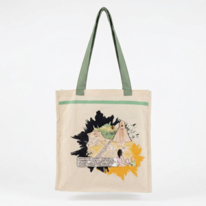 TOTE BAG TIKAL CINTAS COLORES BEIGE