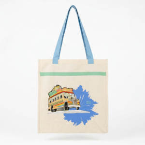 TOTE BAG BUS PETEN CINTAS COLORES BEIGE