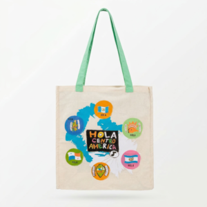 TOTE BAG CENTROAMERICA CINTAS COLORES BEIGE